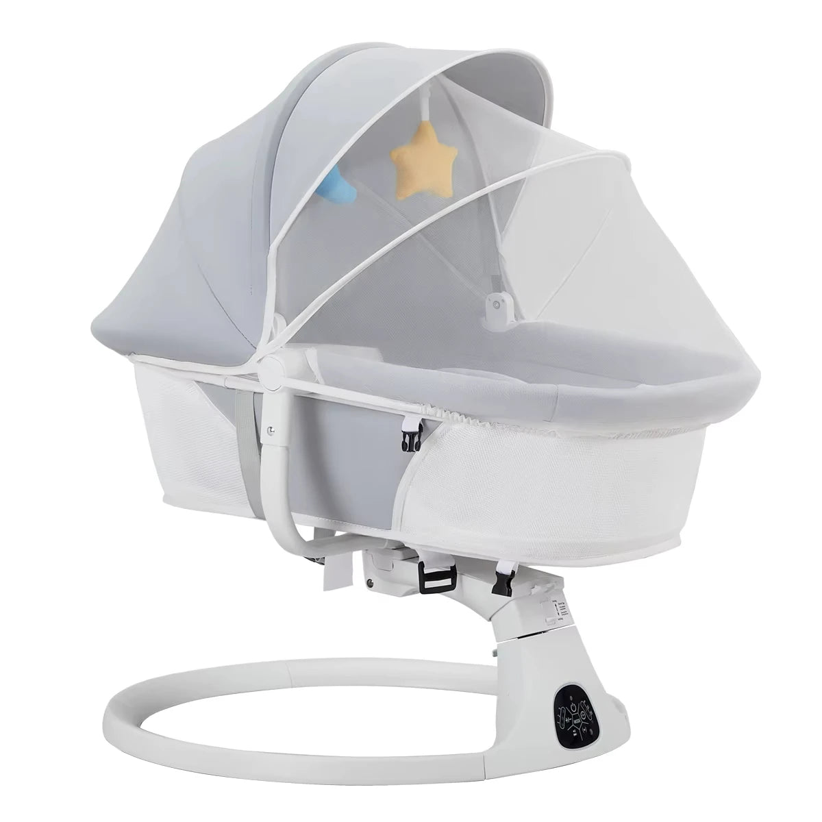 Electric Baby Rocker Swing with Music Remote Control Canopy Auto Baby Swing Baby Cradle Bed