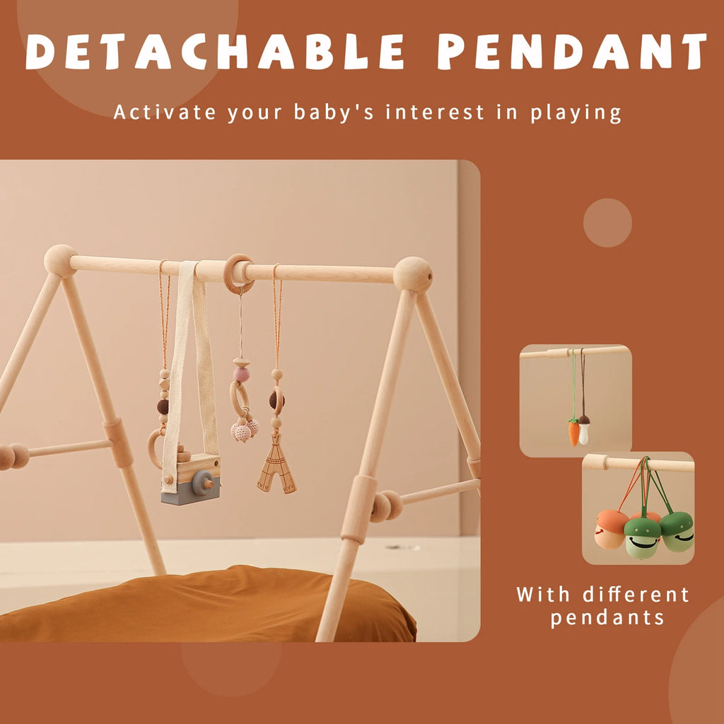Baby Wooden Toys Play Gym Ordic Baby Room Decor Wood Nursery Sensory Toy Gift Nursing Toys Shower Gifts Room Decor Newborn Toys