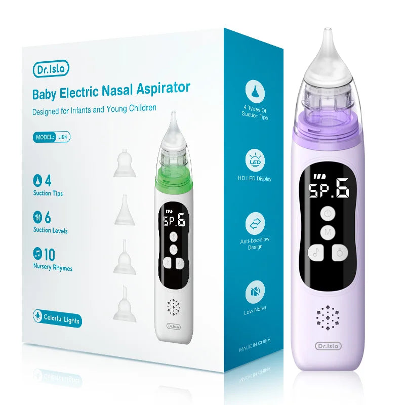 MAMIJOY Baby Nose Cleaner Electric Nasal Absorber Silent Baby Obstruction Rhinitis Cleaner Nasal Aspirator For Newborn U94＆U90