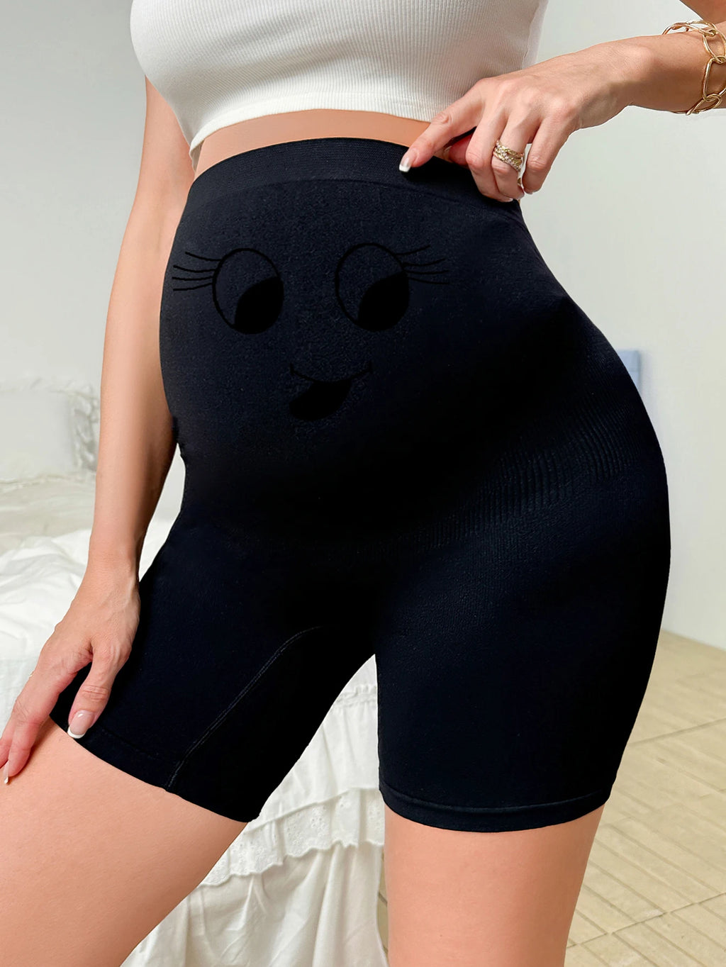 Pregnant Women With High Waist And Abdominal Support, Pregnancy Underwear With Hip Lifting And High Elasticity Seamless Leggings
