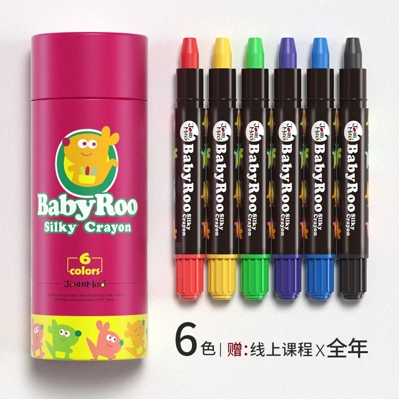 12/24/36 Colour Children's Rotating Silky Crayon Washable Pigment Set Oil Painting Stick Art Creation Tool Color Box Packaging