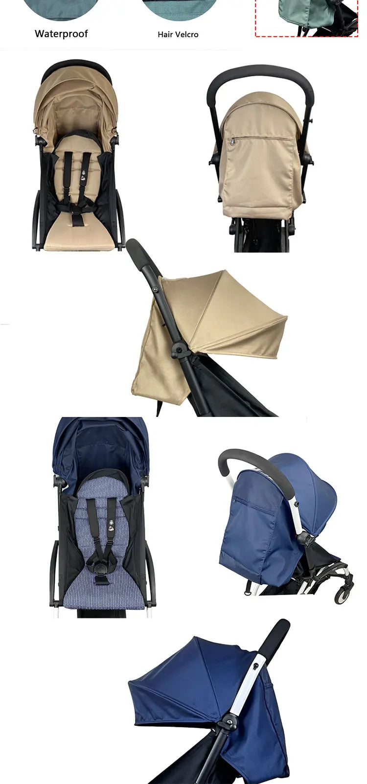 175 Degrees Stroller Hood Cushion Compatible With Babyzen YOYO2 Stroller Accessories Pram Cushion Pad Sun Shade Cushion Seat
