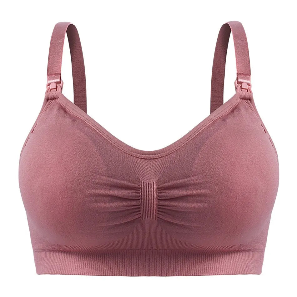 Maternity Nursing Bras Detachable Breathable Breastfeeding Pregnant Women Seamless Underwear Breast Feeding Plus Size Bralette