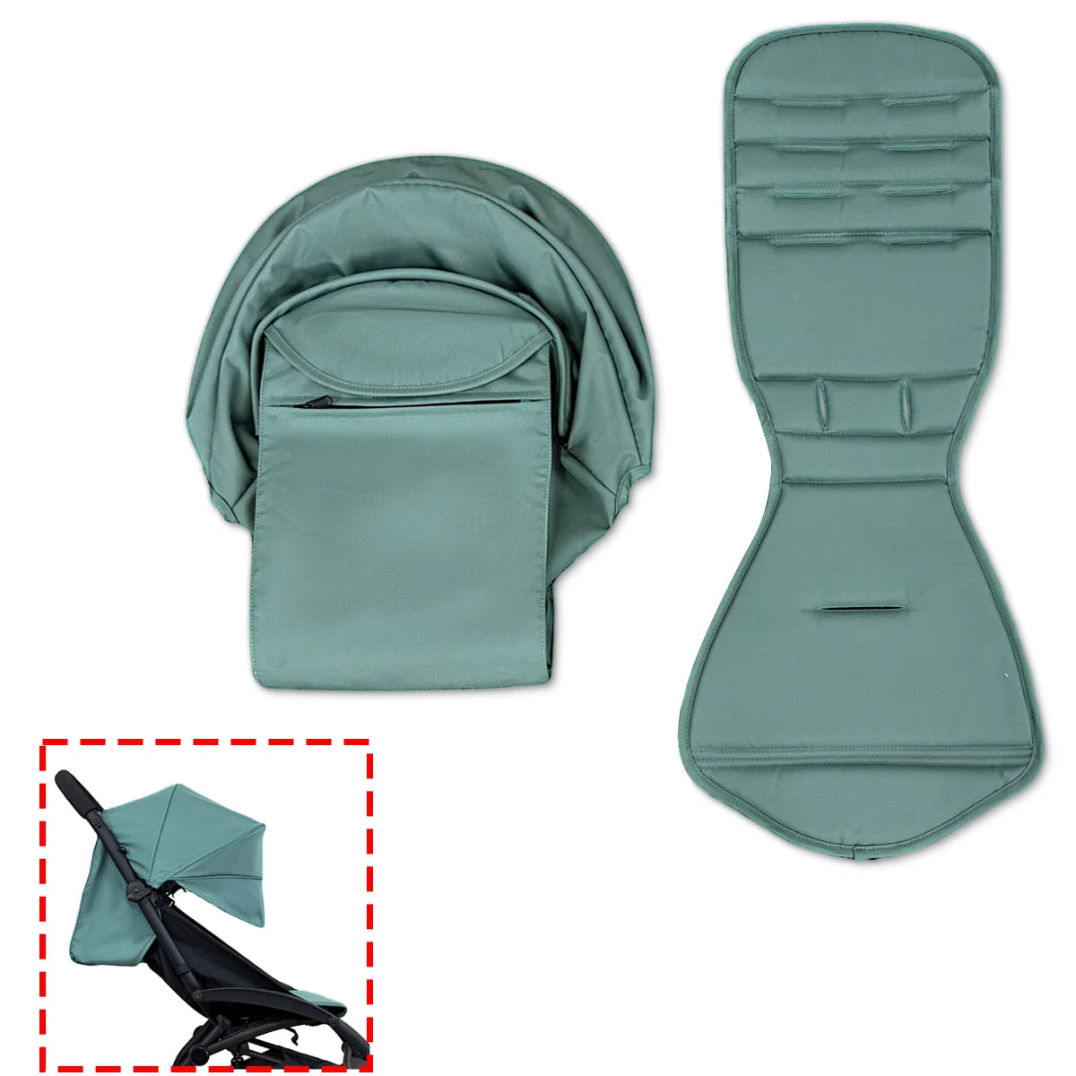 175 Degrees Stroller Hood Cushion Compatible With Babyzen YOYO2 Stroller Accessories Pram Cushion Pad Sun Shade Cushion Seat