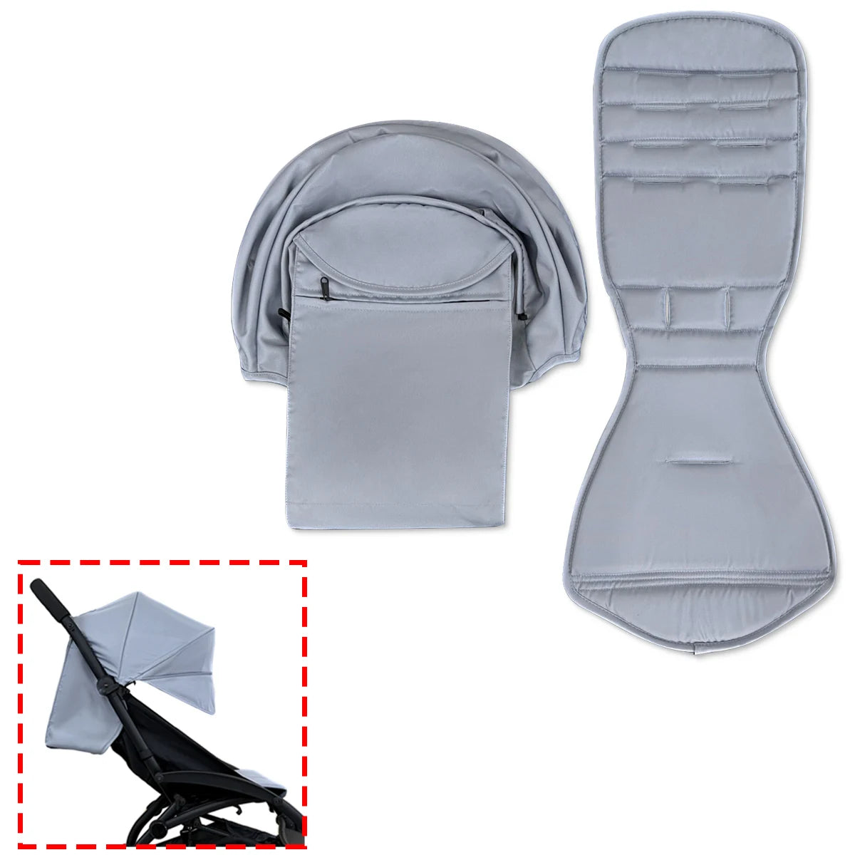 175 Degrees Stroller Hood Cushion Compatible With Babyzen YOYO2 Stroller Accessories Pram Cushion Pad Sun Shade Cushion Seat