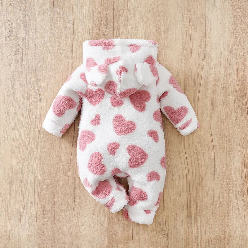 Baby cartoon happy elephant/giraffe pattern fake two casual striped long-sleeved onesies for toddlers and baby boys