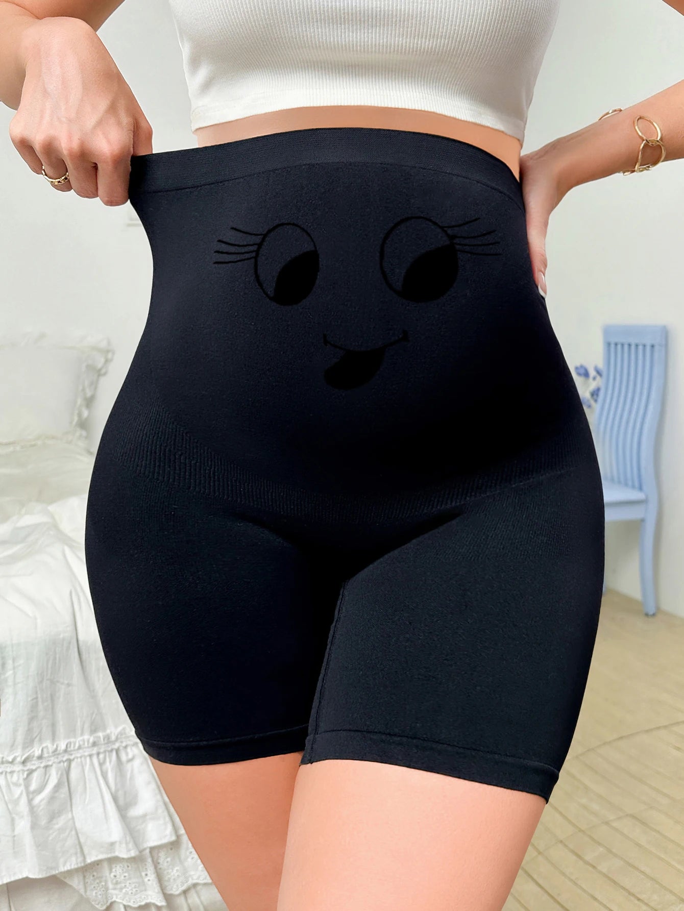 Pregnant Women With High Waist And Abdominal Support, Pregnancy Underwear With Hip Lifting And High Elasticity Seamless Leggings
