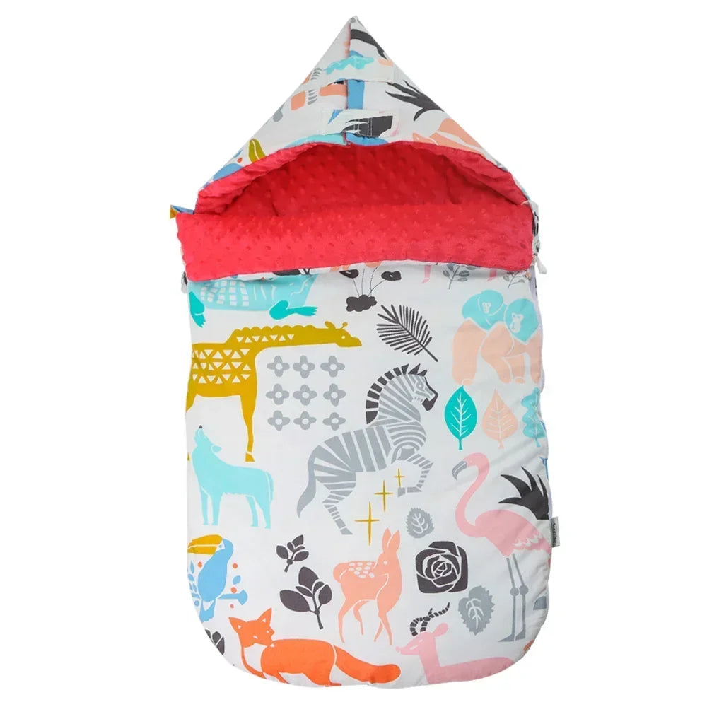 INSULAR Baby Sleeping Bags Winter Infant Thickened Bean Sleepsacks Newborn Warm Holding Quilts Kids Adjustable Wings Wrap
