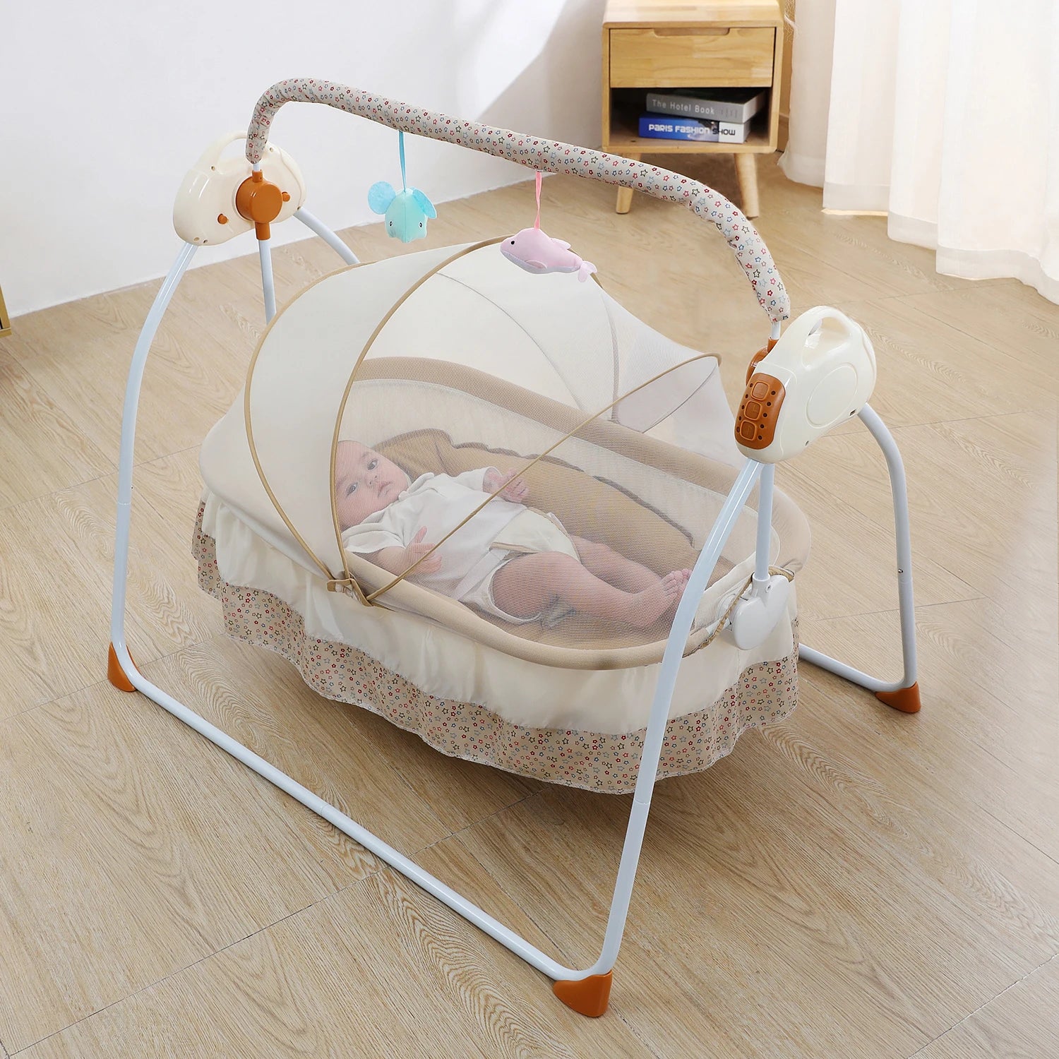 Bed Swing Sway Crib  Baby Cradle Kids Cribs Factory Production Multi Functional  Electric Baby