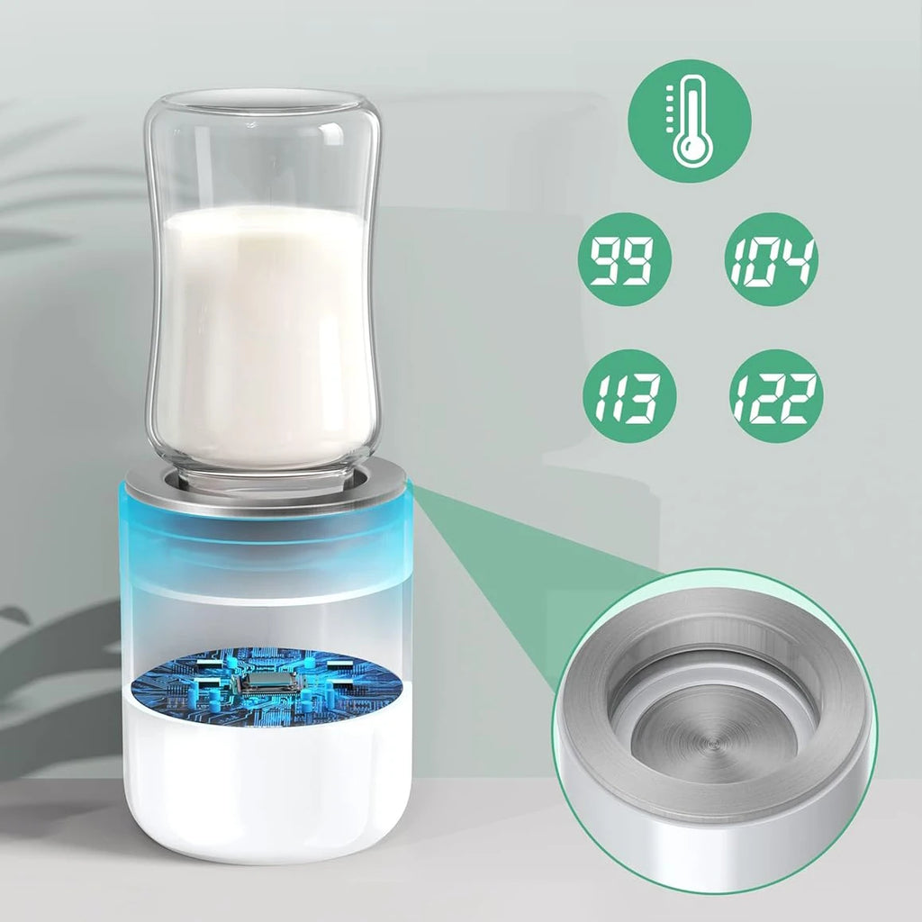 BornBL N1S Portable Baby Bottle Warmer, Fast Heating Travel Milk Warmer, 8800mAh Breastmilk  Warmer On The Go with 3 Adapters