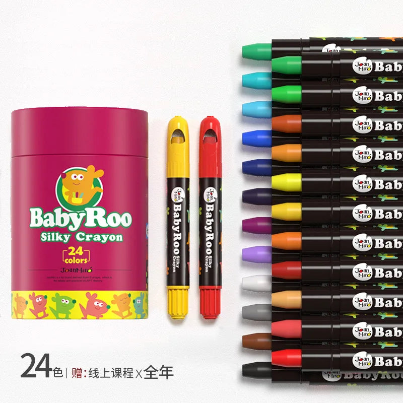 12/24/36 Colour Children's Rotating Silky Crayon Washable Pigment Set Oil Painting Stick Art Creation Tool Color Box Packaging