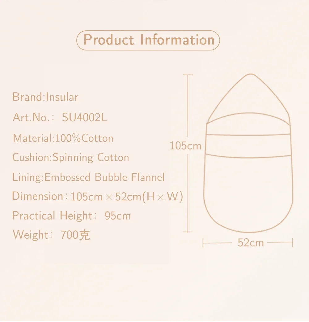 INSULAR Baby Sleeping Bags Winter Infant Thickened Bean Sleepsacks Newborn Warm Holding Quilts Kids Adjustable Wings Wrap