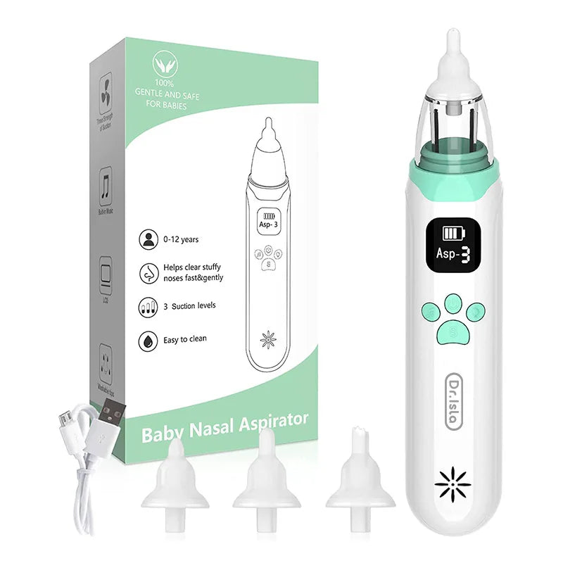 MAMIJOY Baby Nose Cleaner Electric Nasal Absorber Silent Baby Obstruction Rhinitis Cleaner Nasal Aspirator For Newborn U94＆U90