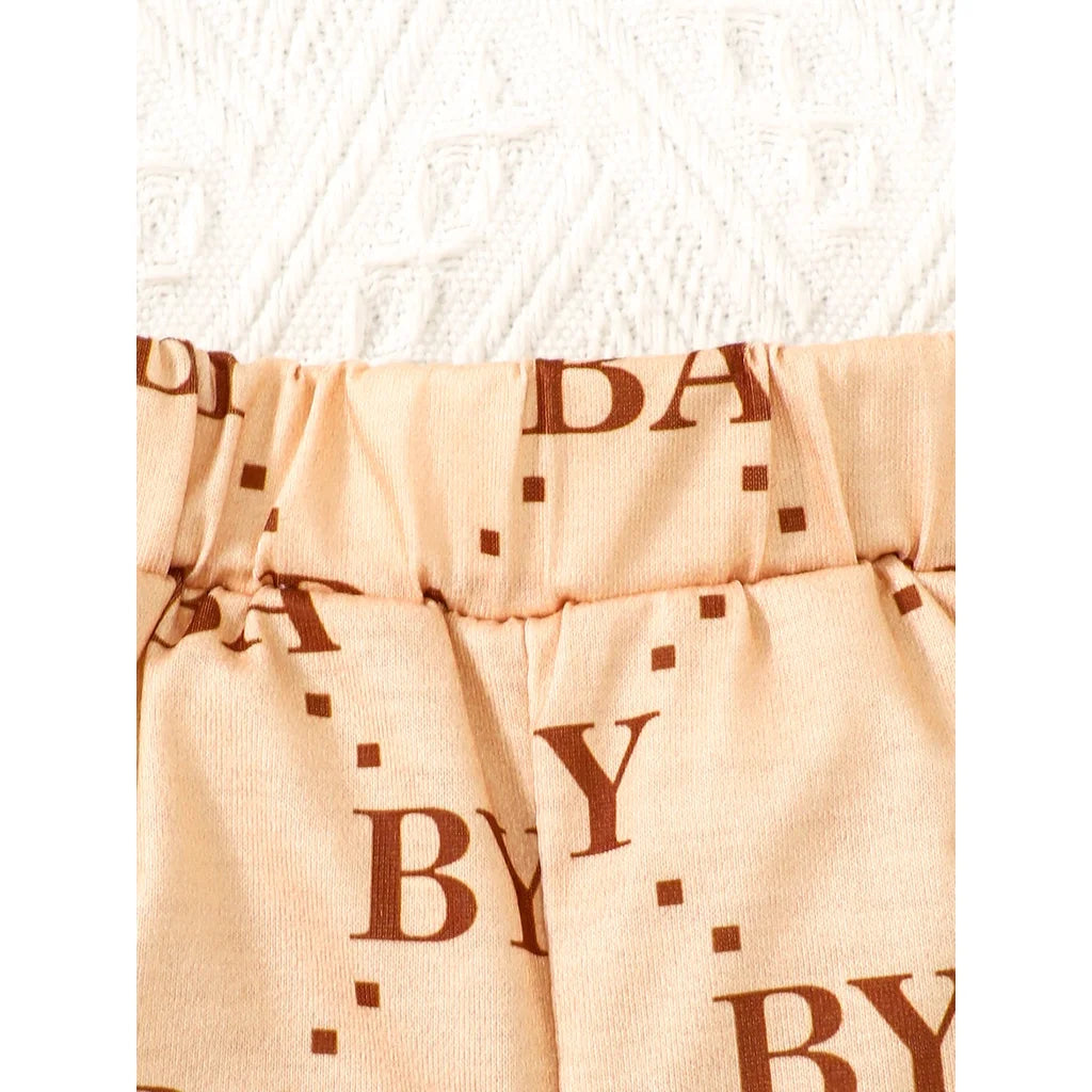 0-3 Years Toddler Baby Boy 2pcs Clothing Set T-shirt Letter Short Sleeve Top with Shorts Light Luxury Style Photograph Outfit