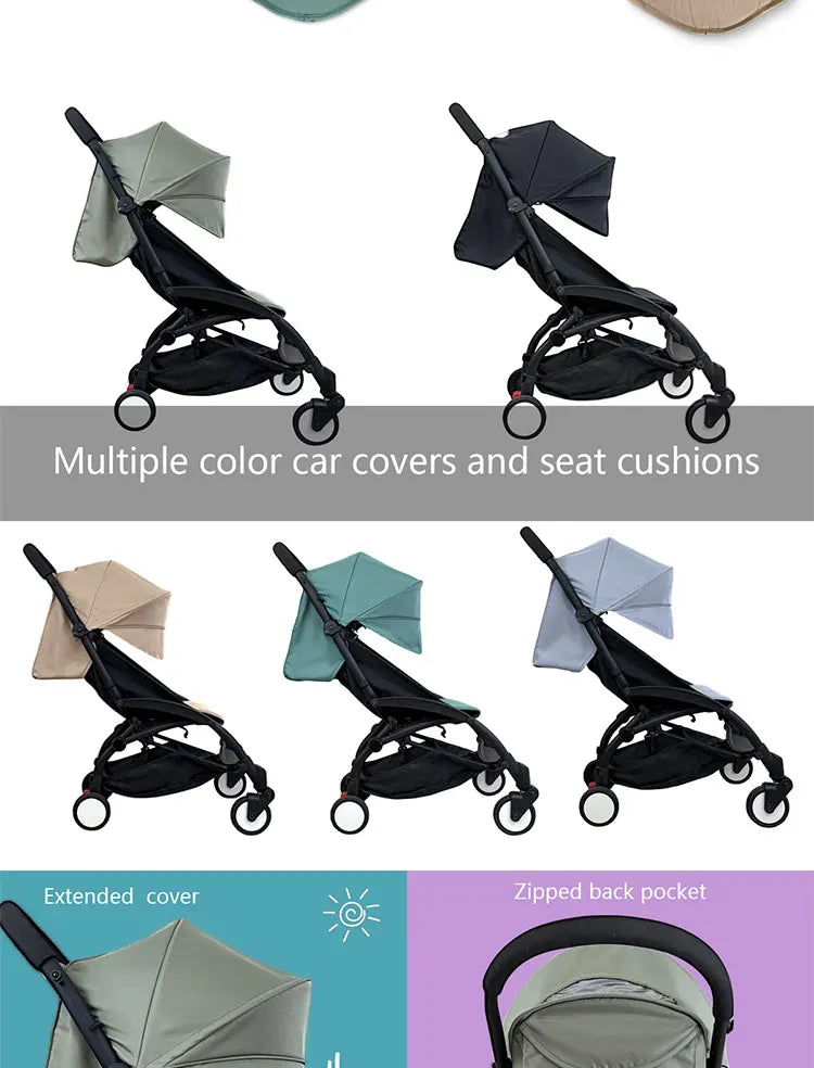 175 Degrees Stroller Hood Cushion Compatible With Babyzen YOYO2 Stroller Accessories Pram Cushion Pad Sun Shade Cushion Seat