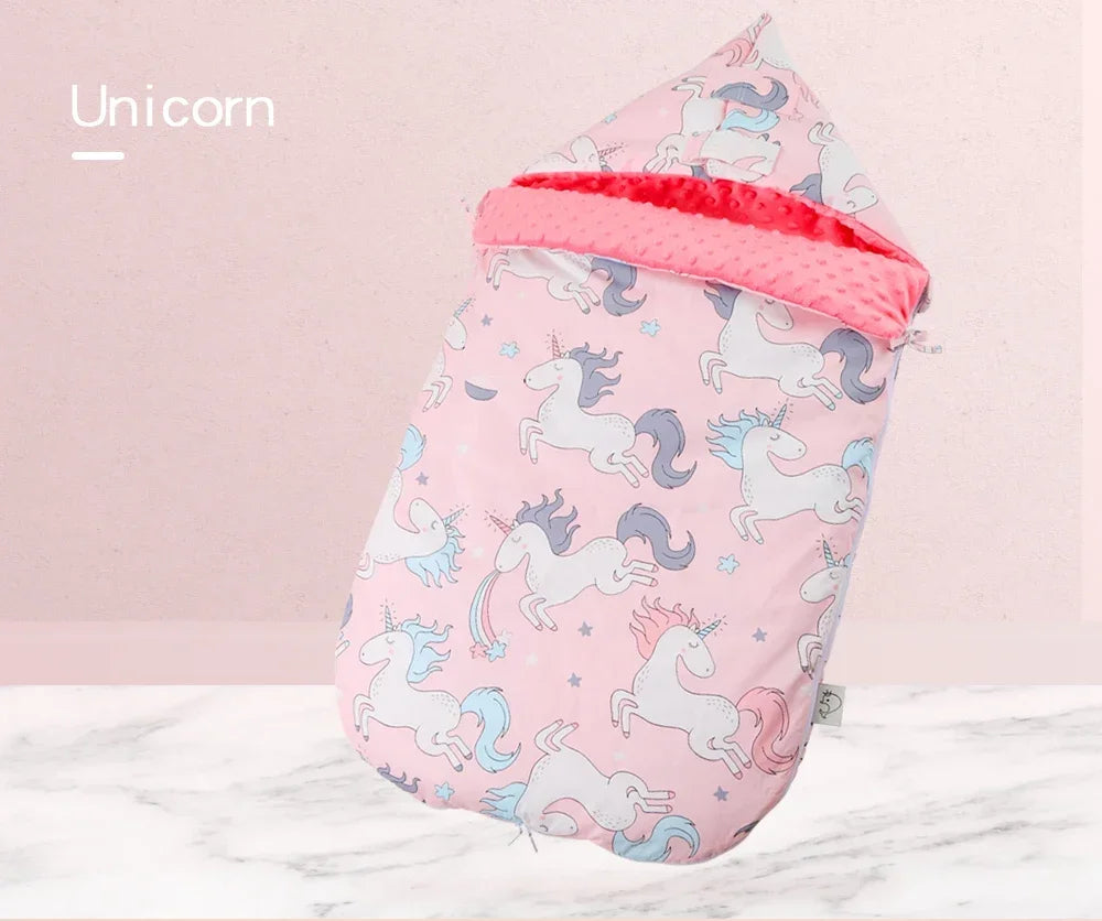 INSULAR Baby Sleeping Bags Winter Infant Thickened Bean Sleepsacks Newborn Warm Holding Quilts Kids Adjustable Wings Wrap
