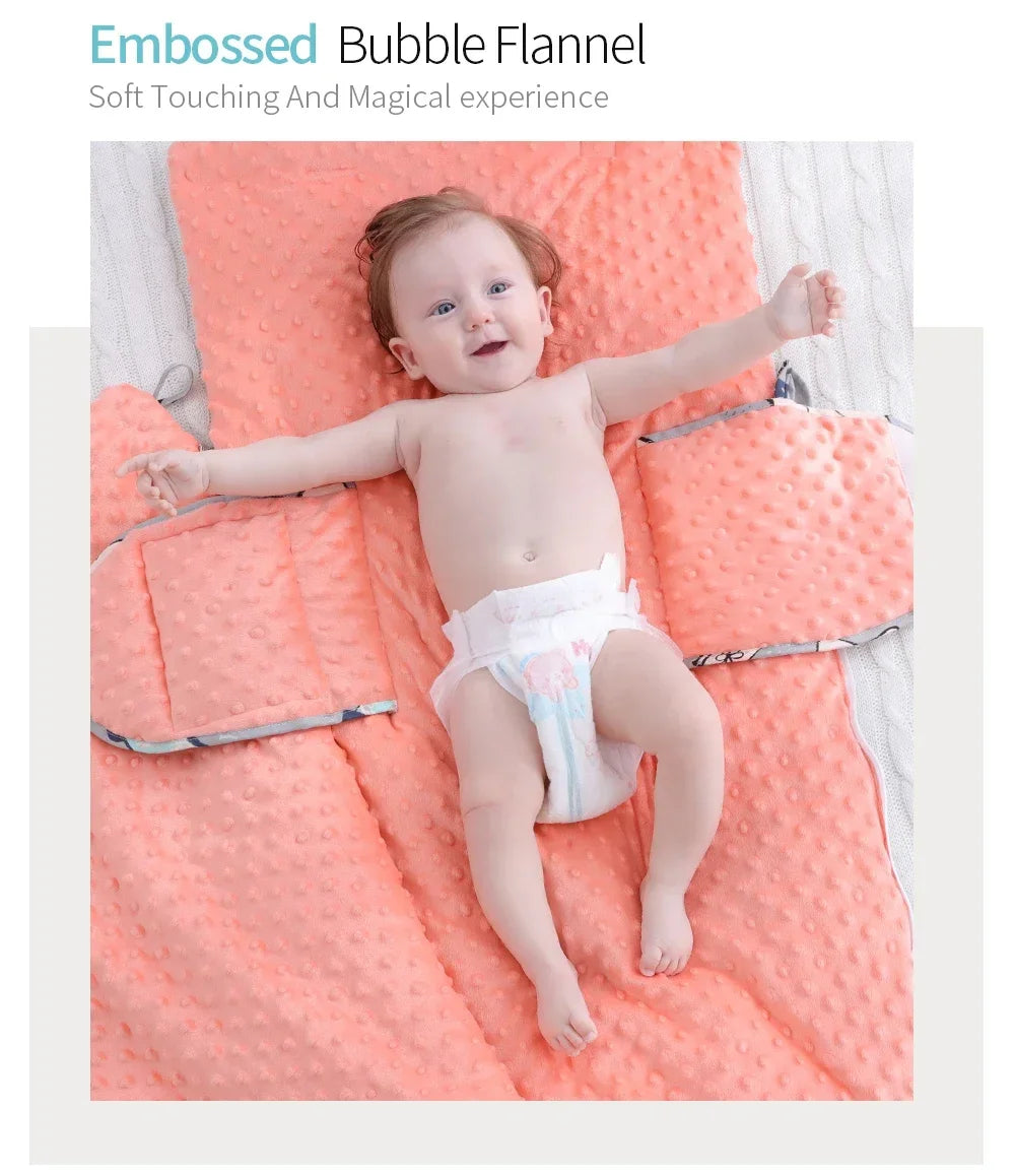 INSULAR Baby Sleeping Bags Winter Infant Thickened Bean Sleepsacks Newborn Warm Holding Quilts Kids Adjustable Wings Wrap