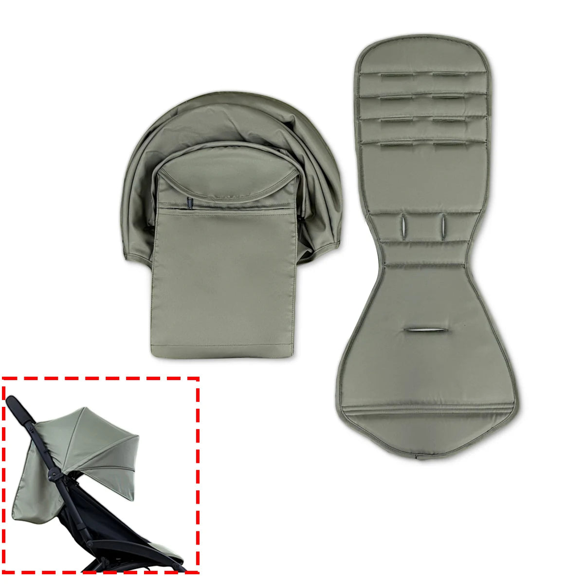 175 Degrees Stroller Hood Cushion Compatible With Babyzen YOYO2 Stroller Accessories Pram Cushion Pad Sun Shade Cushion Seat