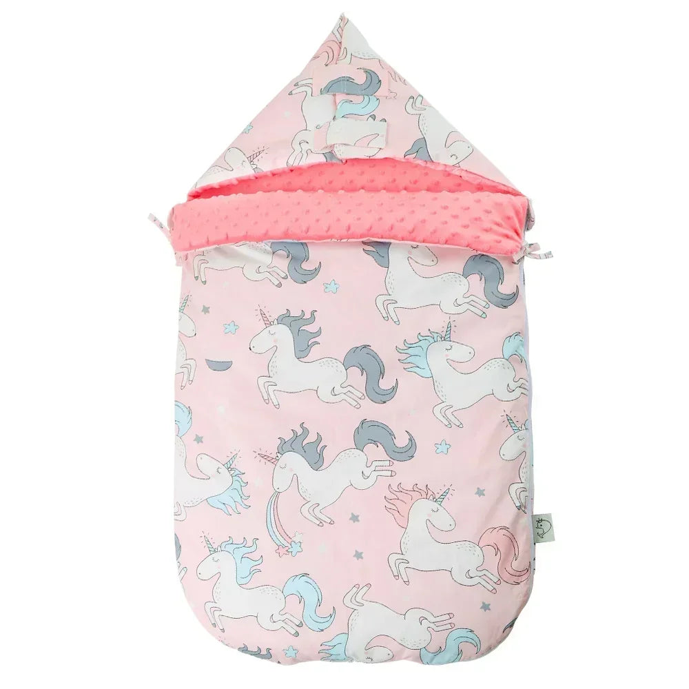 INSULAR Baby Sleeping Bags Winter Infant Thickened Bean Sleepsacks Newborn Warm Holding Quilts Kids Adjustable Wings Wrap