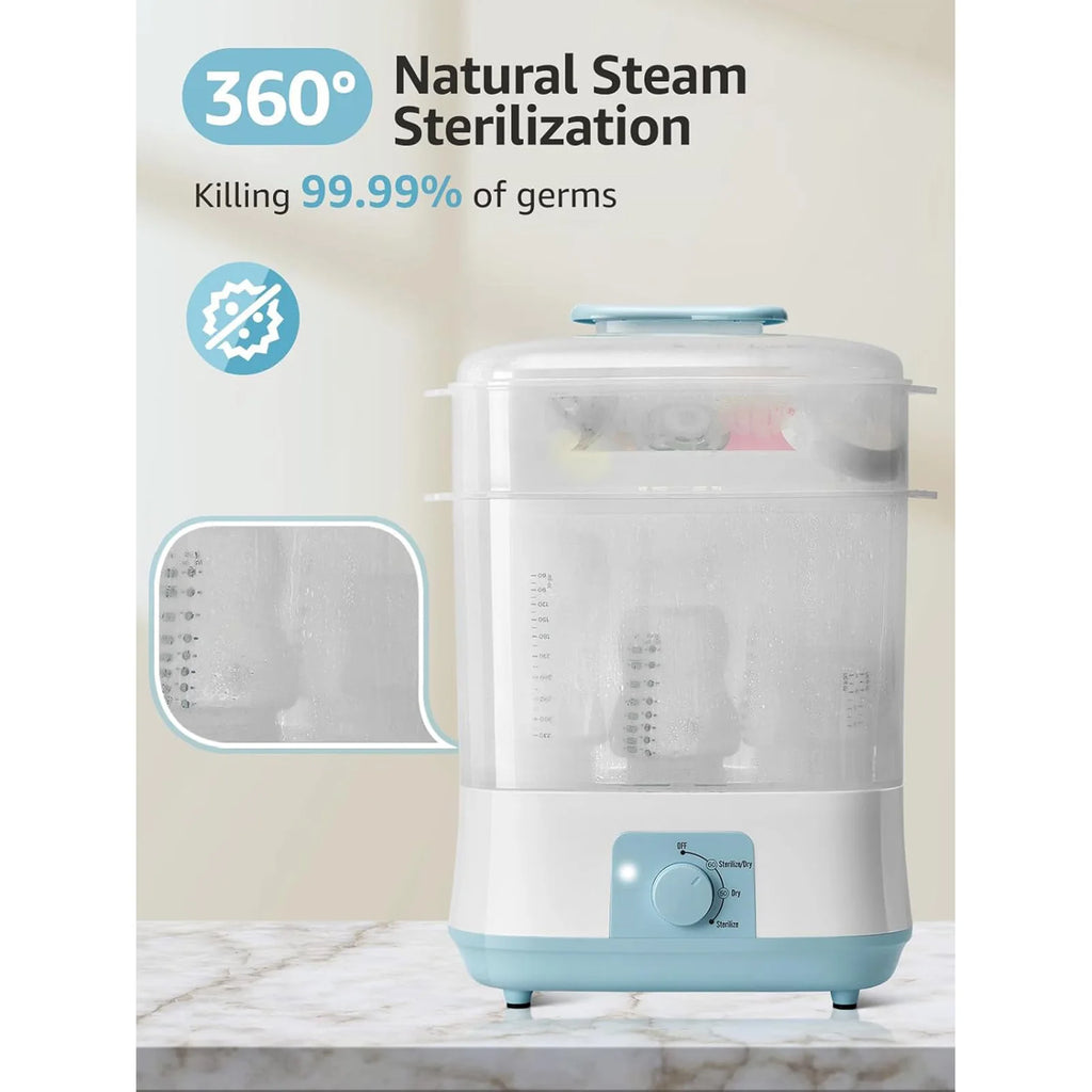 Large Capacity Baby Bottle Sterilizer And Dryer 2-in-1 Electric Steam Sterilization Machine for Infant Kids Feeding Newborn