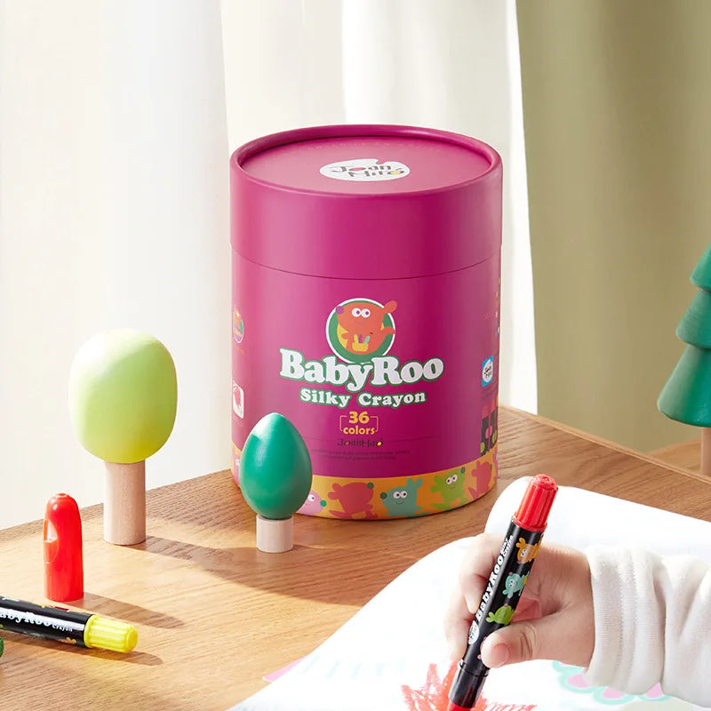 12/24/36 Colour Children's Rotating Silky Crayon Washable Pigment Set Oil Painting Stick Art Creation Tool Color Box Packaging