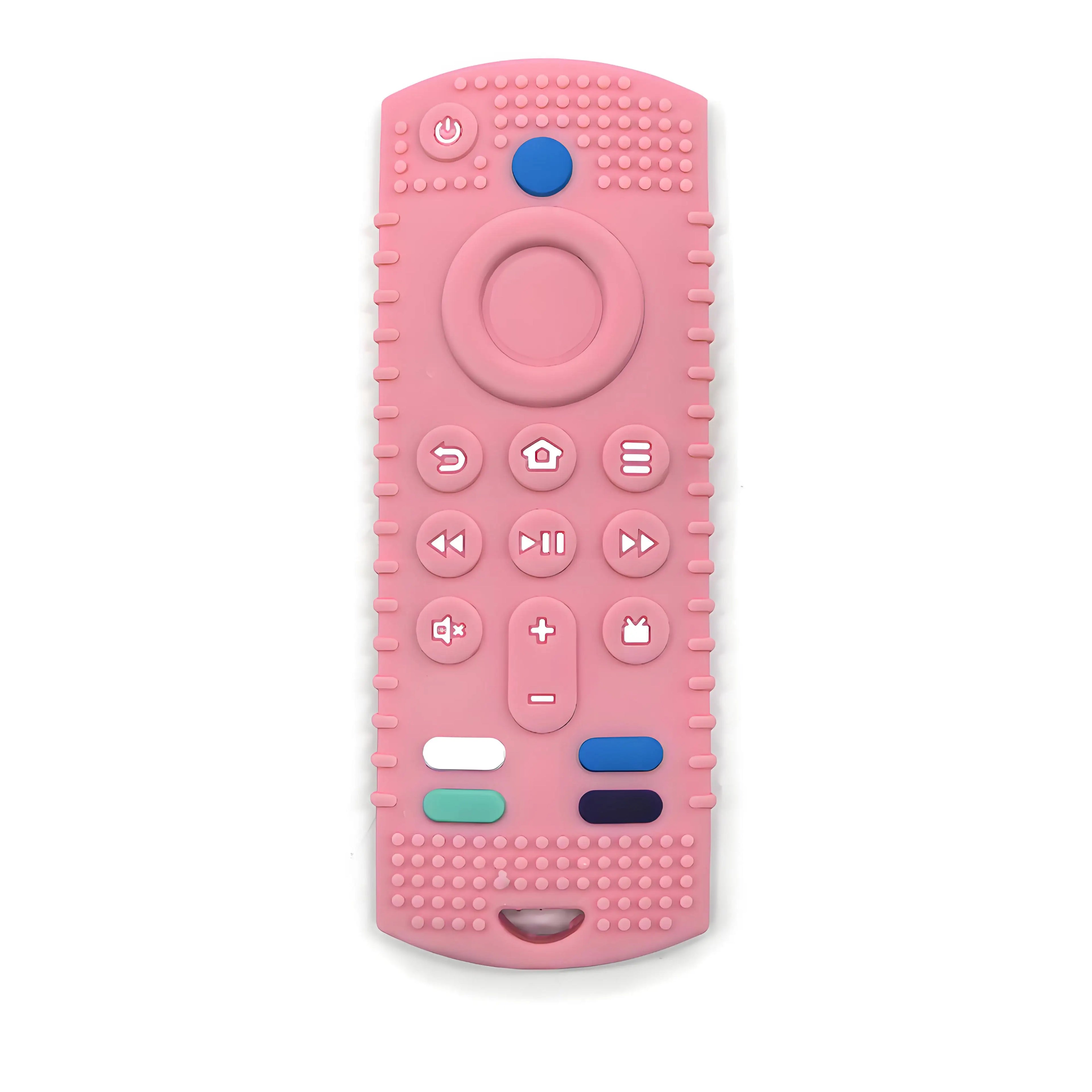 Silicone Baby Teether Soothing Teether Early Educational Sensory Toys for Infant Teether Remote Control Shape
