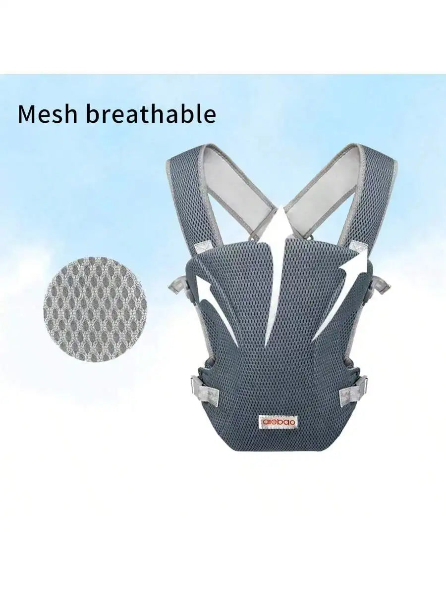 Baby Mesh Carrier, Front-Facing Carrier - Horizontal Carrier with Waist Support, Mesh Design for Better Breathability, Cross-Back Design, Adjustable Shoulder Straps, Lightweight for All Seasons - Multifunctional Front and Bac