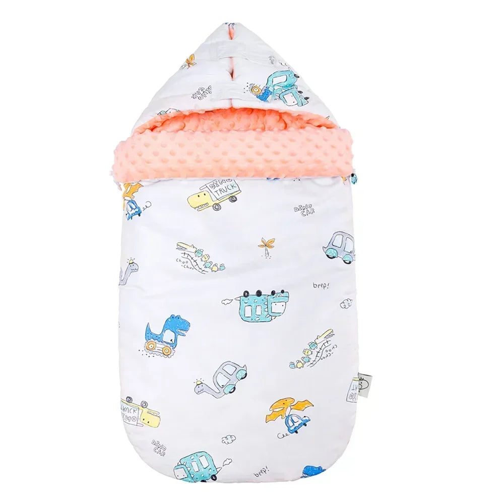 INSULAR Baby Sleeping Bags Winter Infant Thickened Bean Sleepsacks Newborn Warm Holding Quilts Kids Adjustable Wings Wrap