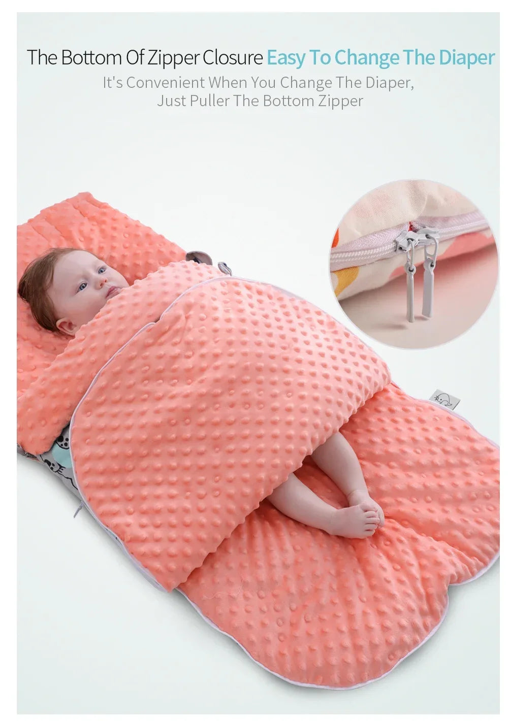 INSULAR Baby Sleeping Bags Winter Infant Thickened Bean Sleepsacks Newborn Warm Holding Quilts Kids Adjustable Wings Wrap