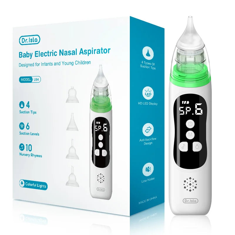 MAMIJOY Baby Nose Cleaner Electric Nasal Absorber Silent Baby Obstruction Rhinitis Cleaner Nasal Aspirator For Newborn U94＆U90