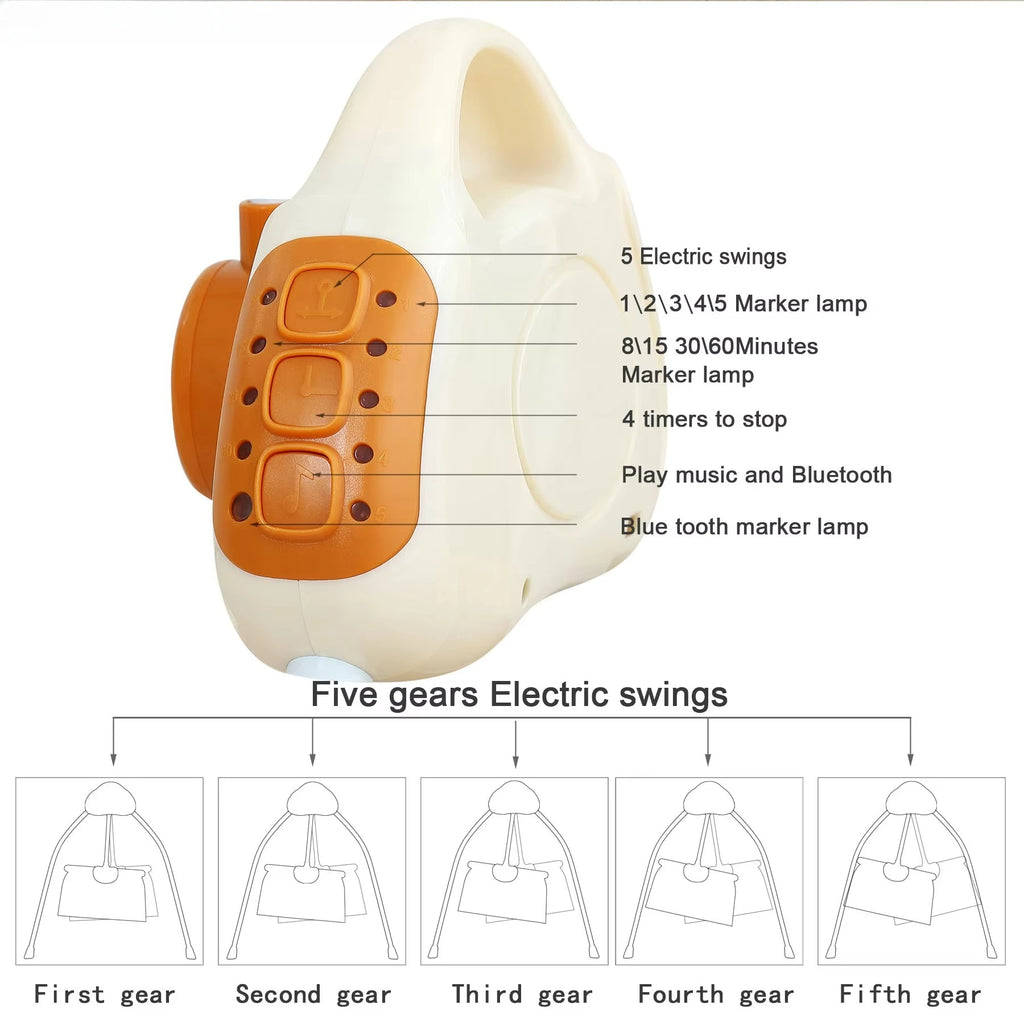 Bed Swing Sway Crib  Baby Cradle Kids Cribs Factory Production Multi Functional  Electric Baby
