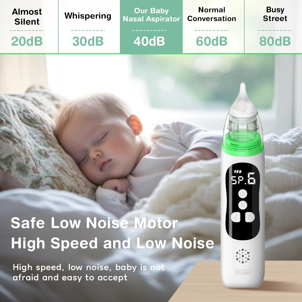 MAMIJOY Baby Nose Cleaner Electric Nasal Absorber Silent Baby Obstruction Rhinitis Cleaner Nasal Aspirator For Newborn U94＆U90