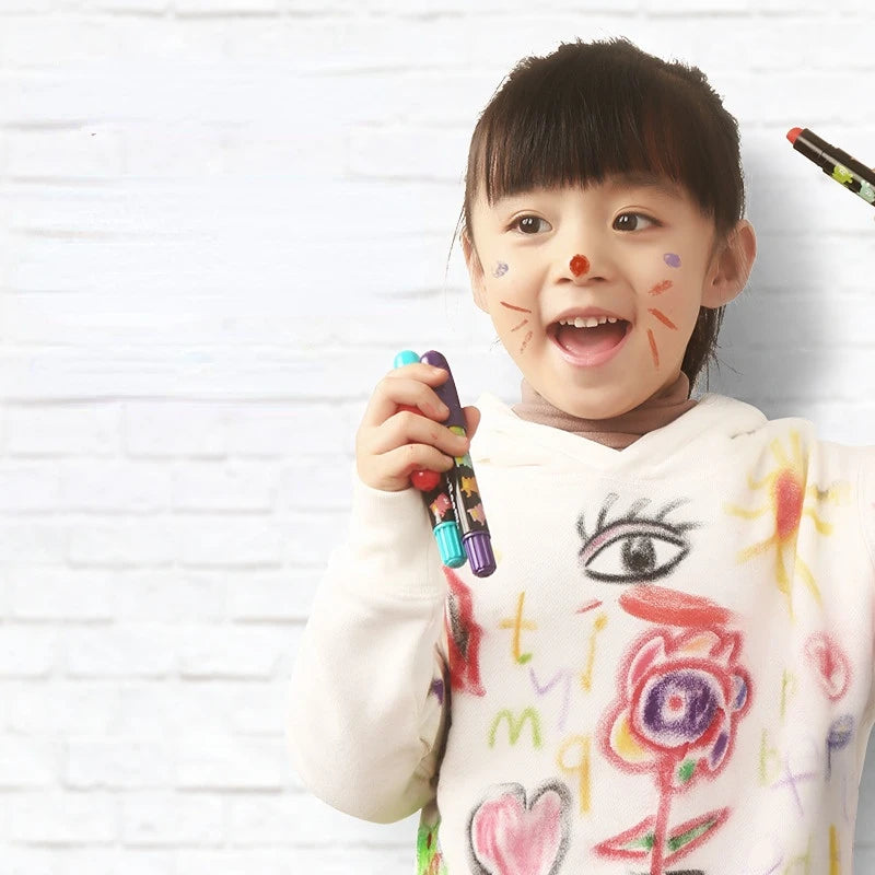 12/24/36 Colour Children's Rotating Silky Crayon Washable Pigment Set Oil Painting Stick Art Creation Tool Color Box Packaging