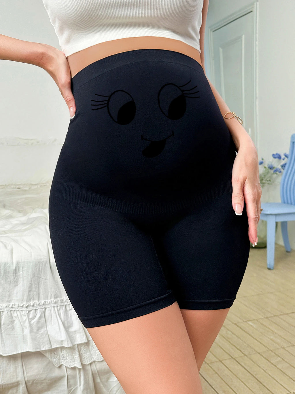 Pregnant Women With High Waist And Abdominal Support, Pregnancy Underwear With Hip Lifting And High Elasticity Seamless Leggings