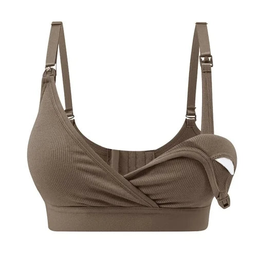 New Wireless Maternity Nursing Bras Ultra Soft Comfortable Front Open Bras with Chest Pads Pregnancy Breastfeeding