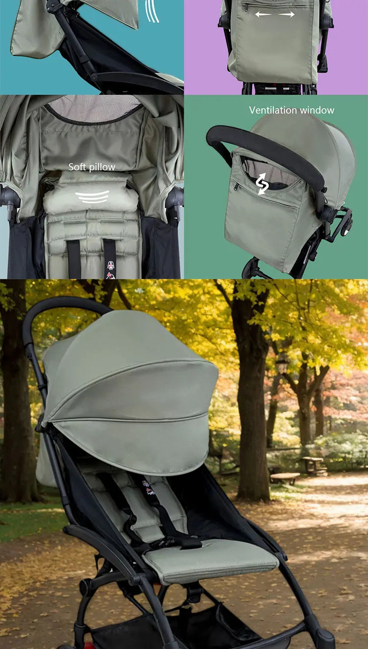 175 Degrees Stroller Hood Cushion Compatible With Babyzen YOYO2 Stroller Accessories Pram Cushion Pad Sun Shade Cushion Seat