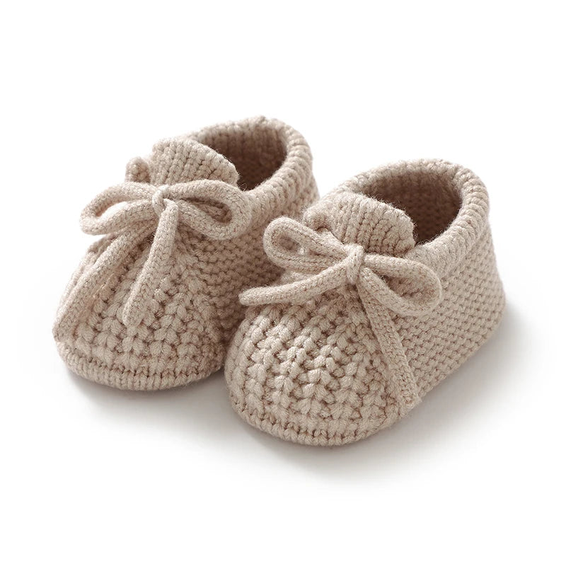 Infant Baby Shoes Knitted Newborn Boys Girl Footwear Fashion Solid Shallow Boots Shallow Kid 0-18M Clothing Accessories Handmade