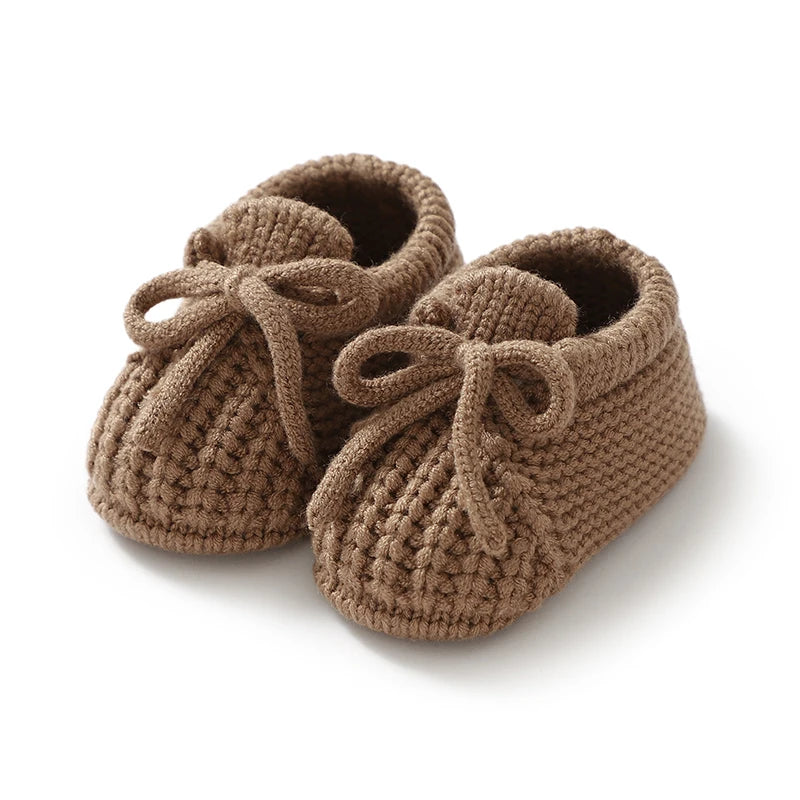 Infant Baby Shoes Knitted Newborn Boys Girl Footwear Fashion Solid Shallow Boots Shallow Kid 0-18M Clothing Accessories Handmade